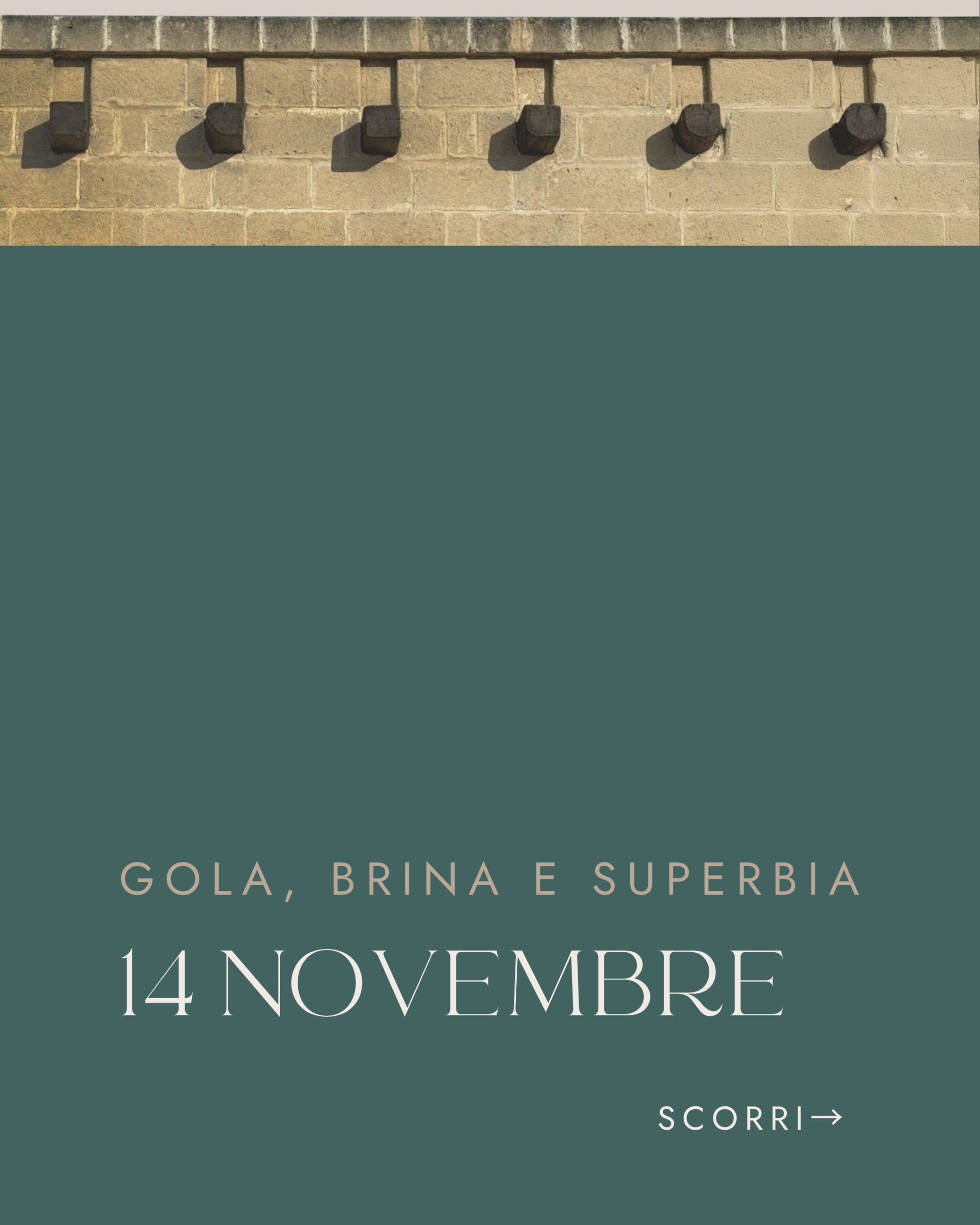 Gola, Brina e Superbia, programma e menù – pagina 1 di 6